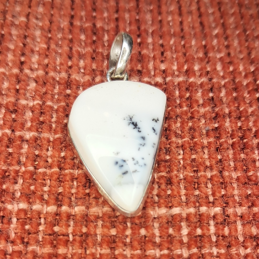 Nat. Dendritic Agate In Sterling